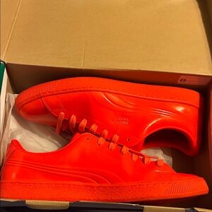Puma Men's Bright Orange Sneakers